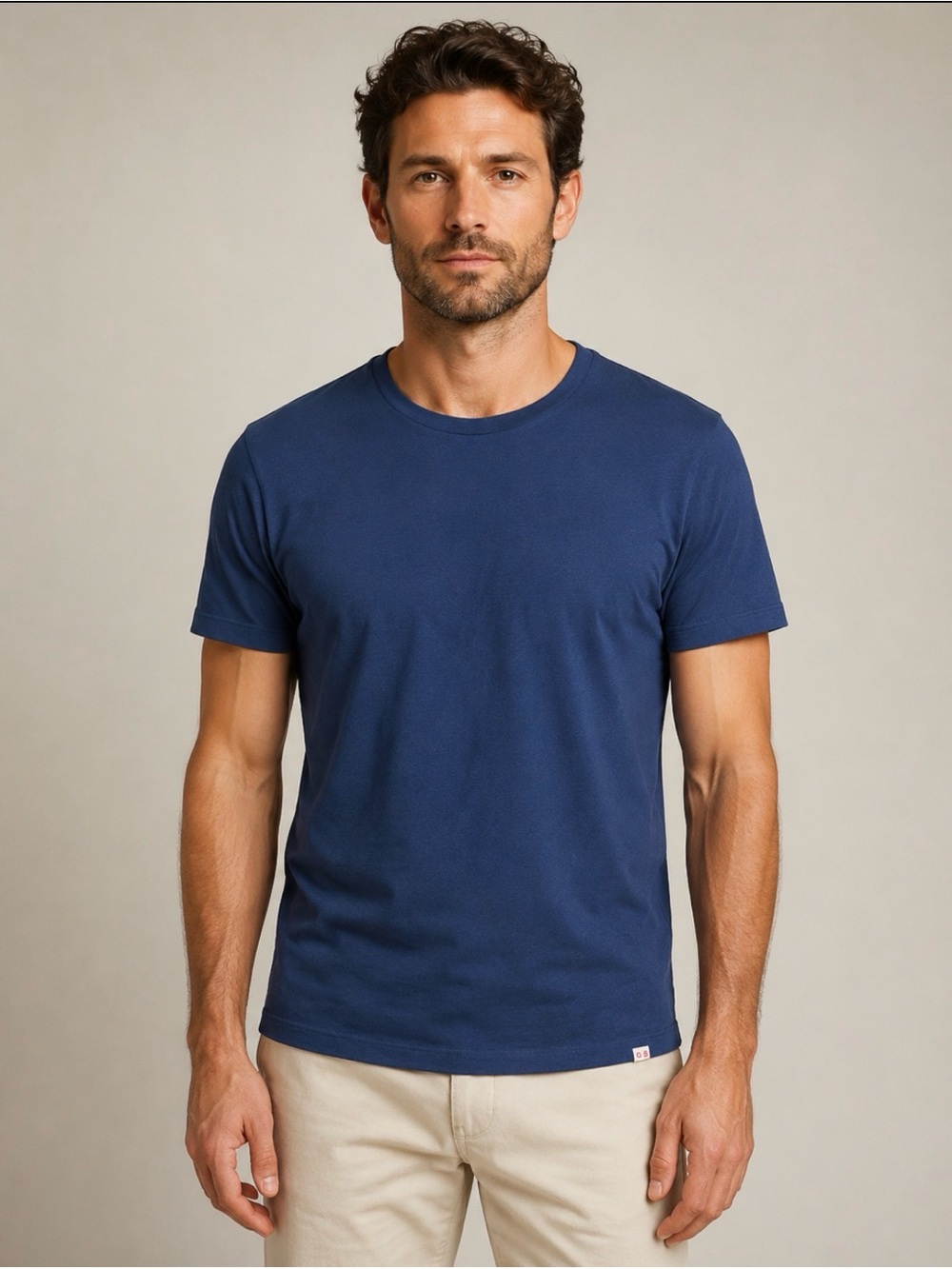 Orlebar Brown Short Sleeve Crewneck T-Shirt in Navy Blue